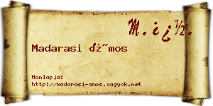 Madarasi Ámos névjegykártya